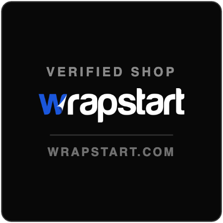 Wrapstart square badge — dark
