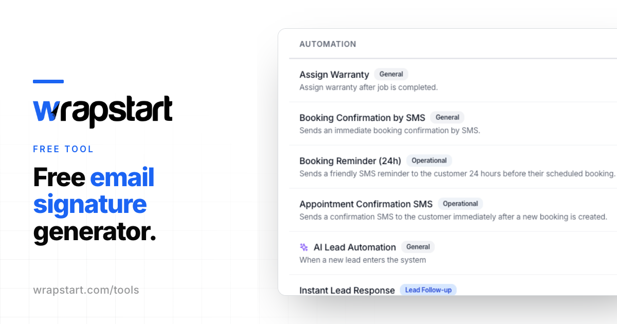 Free email signature generator